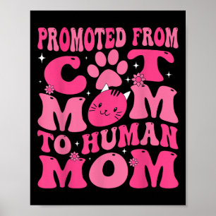 Funny Promoted New Born Promoted From Cat Mom To H Poster