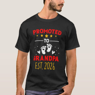 Funny Promoted to Grandpa 2026 Great Grandpa 2026 T-Shirt