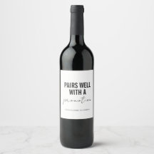Funny Promotion Wine Label