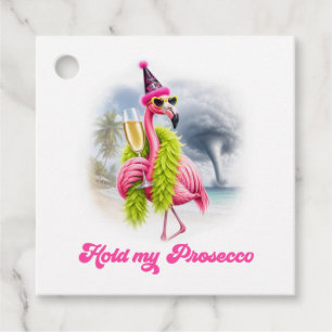 Funny Prosecco Flamingo Beach Bachelorette Favour Tags