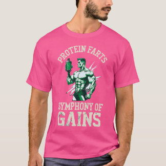 Funny Protein Farts Lifting Muscles Workout Bodybu T-Shirt