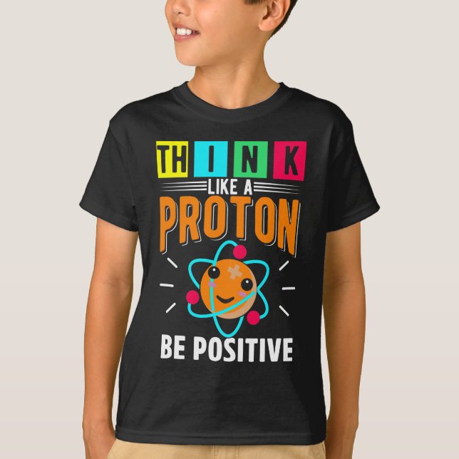 Funny Proton Humour Physicist Science T-Shirt (Front)