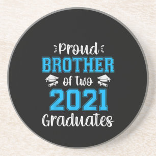 Funny Proud Brother Of  2021 Graduates T-shirt Coaster