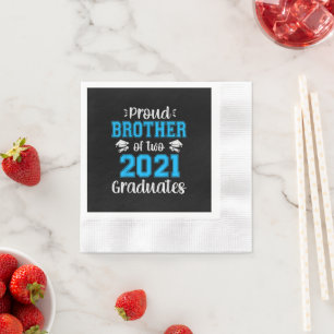 Funny Proud Brother Of  2021 Graduates T-shirt Napkin