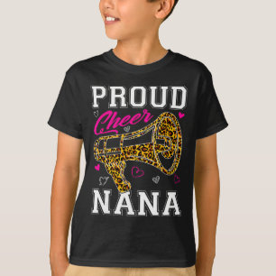 Funny Proud Cheer Nana Leopard Mothers Day Women T-Shirt