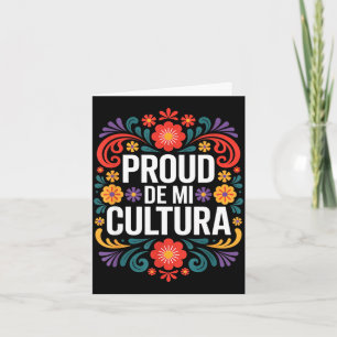 Funny proud de mi cultura mexican heritage saying  card