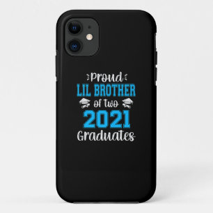 Funny Proud Lil Brother Of 2021 Graduates iPhone 11 Case