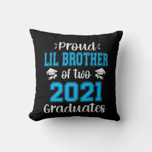 Funny Proud Lil Brother Of 2021 Graduates Cushion