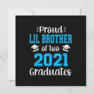 Funny Proud Lil Brother Of 2021 Graduates Holiday Card
