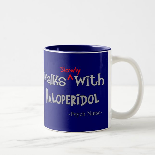 Funny Psych Nurse Gifts Two-Tone Coffee Mug (Right)