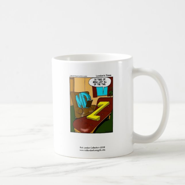 Funny Psychiatry Cartoon On Quality Coffee Mug (Right)