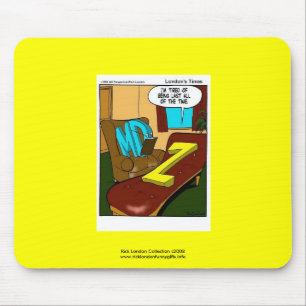 Funny Psychiatry Cartoon On Quality Poster Mouse Mat