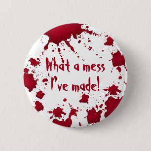 Funny psycho Halloween 6 Cm Round Badge