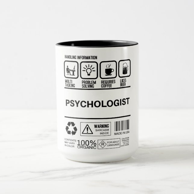 Funny Psychologist Handling Information Mug (Center)