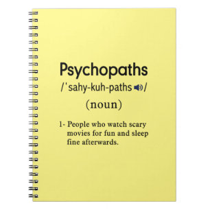 funny psychopaths definition notebook