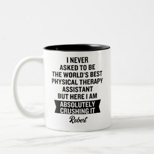 Funny PTA Personalised Physical Therapy Assistant Two-Tone Coffee Mug