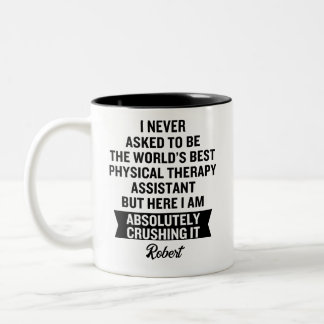 Funny PTA Personalised Physical Therapy Assistant Two-Tone Coffee Mug