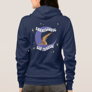 Funny Pterodactyl Moon Aviation Humour Hoodie