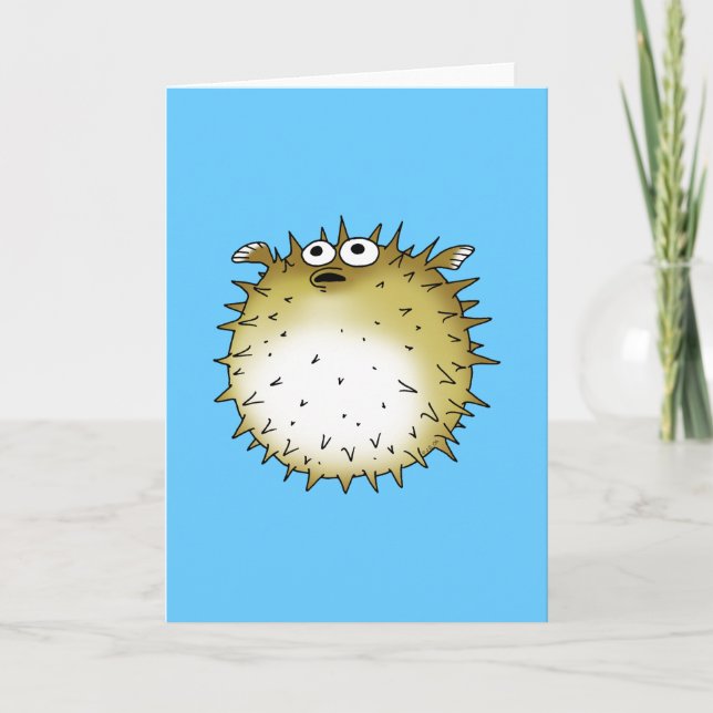 funny puffer fish card (Front)