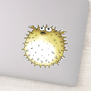 funny puffer fish cartoon