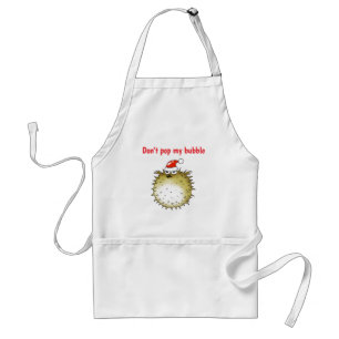 Funny Puffer Fish Christmas Don't Pop My Bubble Standard Apron