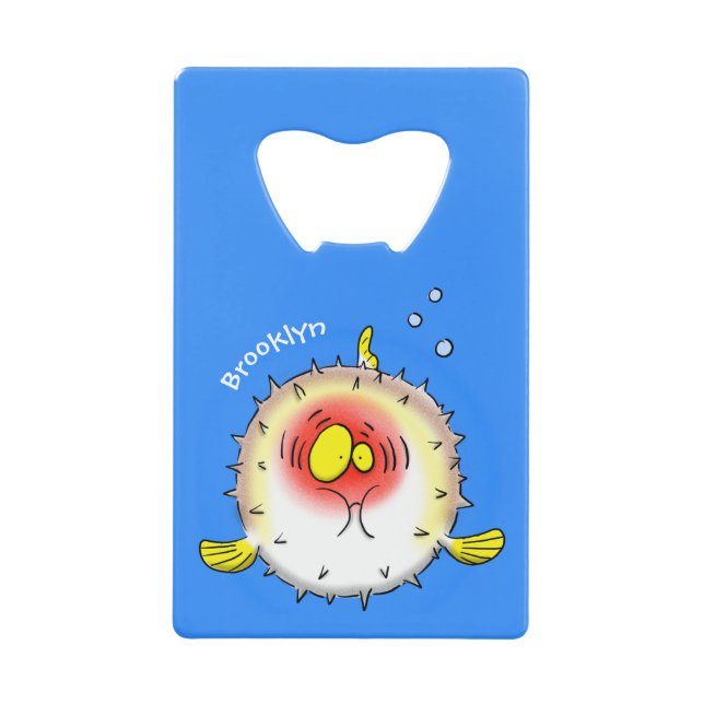Funny puffer fish porcupine fish cartoon (Front)
