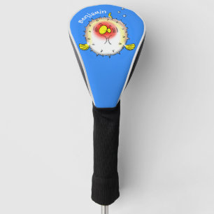 Funny puffer fish porcupine fish cartoon golf head cover