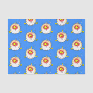 Funny puffer fish porcupine fish cartoon tissue paper