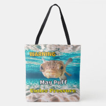 Funny Puffer Fish Warning: May Puff Under Pressure