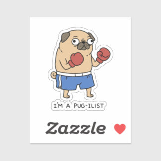 Funny Pug Boxing Pun I Am A Pugilist Dog