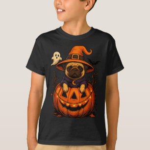 Funny Pug Breed Pet Halloween Pumpkins Halloween T-Shirt