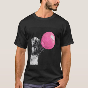 Funny Pug Bubble Gum Dog T-Shirt