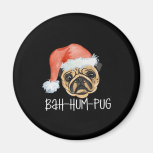 Funny Pug Christmas Dog Mum Dad Pyjamas Oversized Magnet