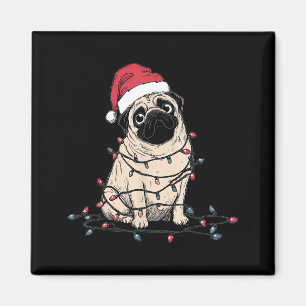 Funny Pug Christmas Graphics Dog Lights Lover Owne Magnet