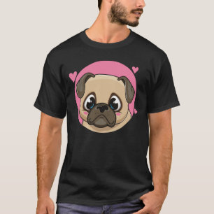 Funny Pug Dad Cute Puppy Dog Lover Cartoon Puppies T-Shirt