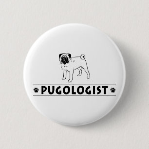 Funny Pug Dog 6 Cm Round Badge