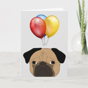FUNNY PUG DOG BIRTHDAY CARDS