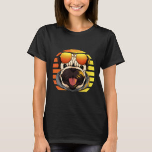 Funny Pug Dog Cute Puggy Lover Cool Smile Pug Glas T-Shirt