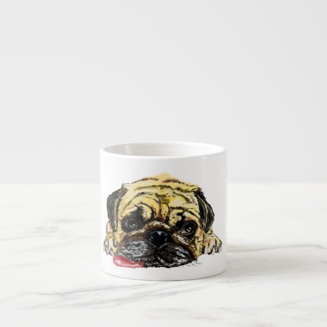 Funny Pug Dog Esspresso Mug (Front)