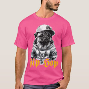 Funny Pug-Dog Hip Hop Pug Rapper Beat Boxer Breakd T-Shirt