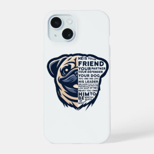 Funny Pug Dog iPhone 15 Case