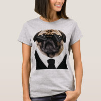 Funny Pug Dogs in Black