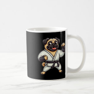 Funny Pug Doing Karate Martial Arts Coffee Mug