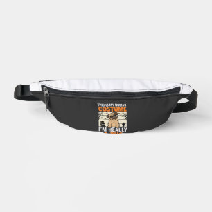 Funny Pug Halloween Human Costume Design Bum Bags