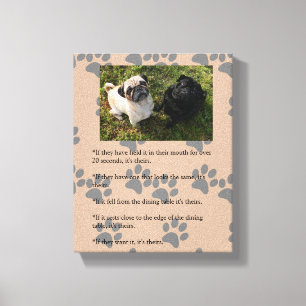 Funny PUG Laws of Posession Canvas Print