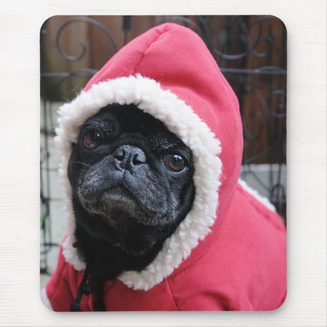 Funny Pug Mouse Pad (Front)