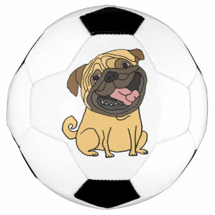 Funny Pug Puppy Dog Soccer Ball