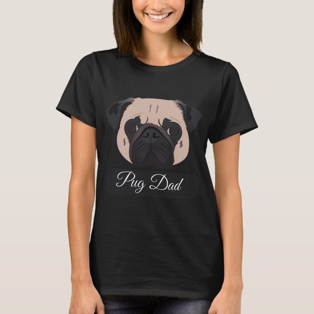 Funny Pug Reading Prose & Paws T-Shirt (Front)