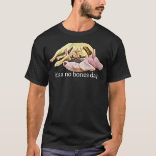 Funny Pug Sleeping Photo It's a No Bones Day T-Shirt