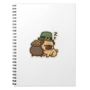 Funny Pug St.Patrick's Day Notebook